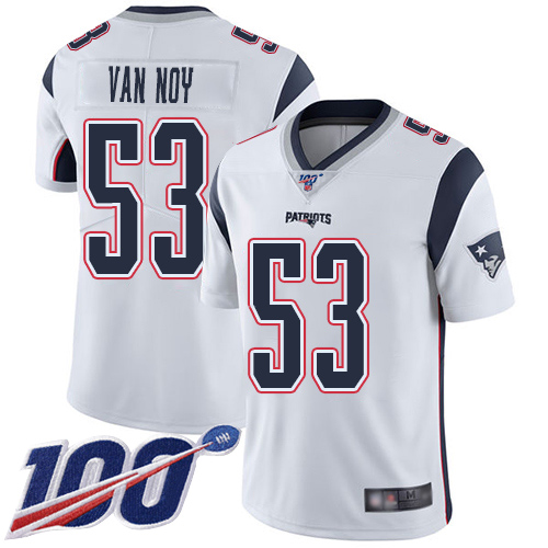 New England Patriots Football 53 Vapor Untouchable 100th Season Limited White Men Kyle Van Noy Road NFL Jersey